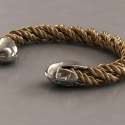 Artisan Jewelers - Custom viking helmet men's 14k yellow and white gold bracelet we designed and created January 2015.