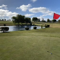 River Oaks Golf Course - My shot on the fourth hole.....Too bad I missed the putt Very picturesque & my favorite photo on the River Oaks course.