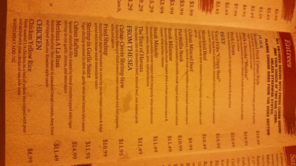 Menu photo 7 Las Palmas Latin Grill Tampa, FL