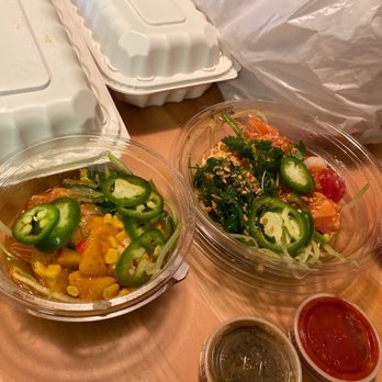 Pokewan - two bowls of food on a table - Poke Near Me - San Diego, California Pokewan - two bowls of food on a table - Poke Near Me - San Diego, California