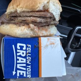 My way of eating. Stack at least four patties into on White Castle.