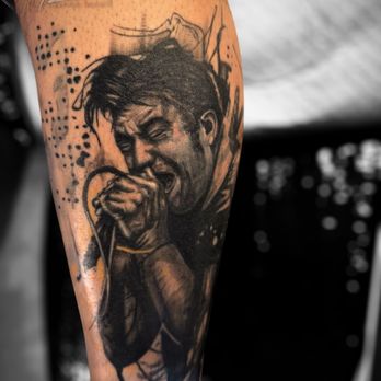 Tempest Tattoo Studio Amsterdam - Black and Grey Trash Polka Tattoo by Bobby Grey - Tattoo Near Me - Amsterdam, New Hampshire