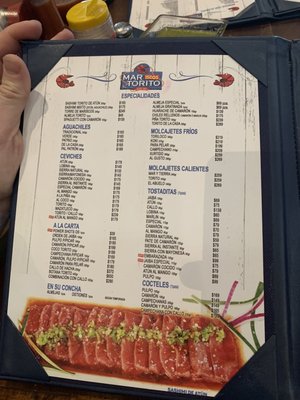 Menu photo 1 Mariscos Torito Mazatlán, SIN