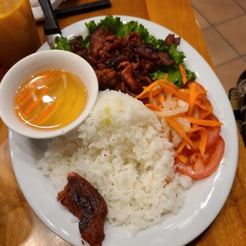 Pho Kim - a plate of rice, meat and vegetables - Vietnamese Near Me - Santa Fe, New Mexico