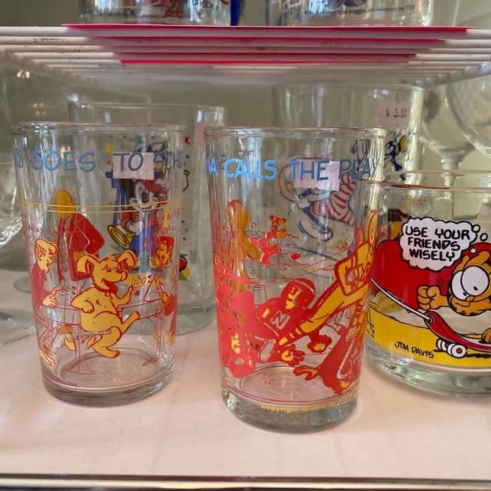 Treasures on Smith Thrift Shop - 1970s jelly jars - Thrift Stores Near Me - Mount Kisco, New York Treasures on Smith Thrift Shop - 1970s jelly jars - Thrift Stores Near Me - Mount Kisco, New York