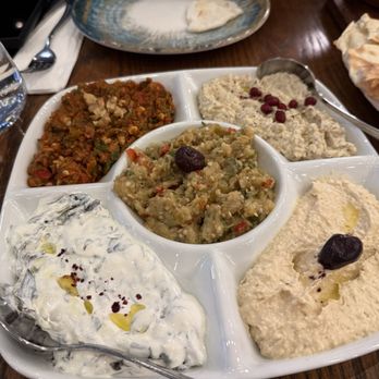 Zara Austin - Mixed appetizer of dips - Mediterranean Near Me - Forest Hills, New York Zara Austin - Mixed appetizer of dips - Mediterranean Near Me - Forest Hills, New York
