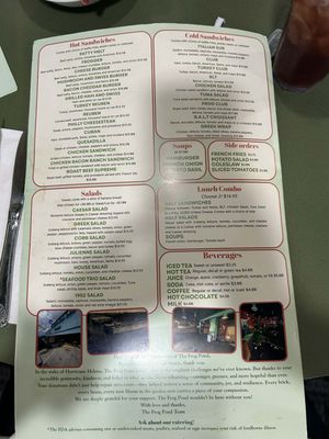 Menu photo 3 Frog Pond North Redington Beach, FL