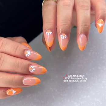 Day Nail Bar - Orange Nails Art at Day Nail Bar. CALL(408)591-1166 4750 Almaden Expy, San Jose, CA, 95118. Follow Us: IG @day_nailbar - Nail Salons Near Me - San Jose, California Day Nail Bar - Orange Nails Art at Day Nail Bar. CALL(408)591-1166 4750 Almaden Expy, San Jose, CA, 95118. Follow Us: IG @day_nailbar - Nail Salons Near Me - San Jose, California