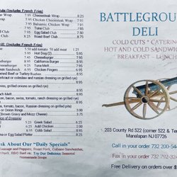 Battleground Deli - menu1