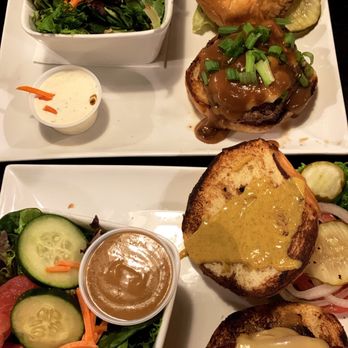 Crowbar & Grill - Top: Loon Burger - gravy, so good my grandmother couldn't make it!  Bottom: Raven Burger- so Goudaaaaaa! 10 out of 10 - Burgers Near Me - Laramie, Wyoming