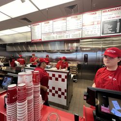 Five Guys - I was the first customer at the grand opening