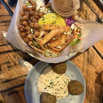 Spitz - Sugarhouse - Greek side salad, falafel and hummus side - Mediterranean Near Me - Salt Lake City, Utah Spitz - Sugarhouse - Greek side salad, falafel and hummus side - Mediterranean Near Me - Salt Lake City, Utah