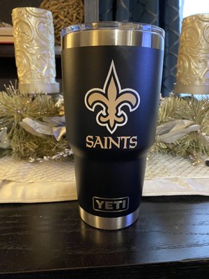 saints yeti tumbler