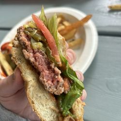 The Beach Plum - Uncooked burger