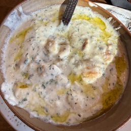 Clam chowder with olive oil Clam chowder with olive oil