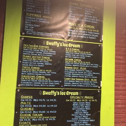 Swaffy’s Ice Cream - Menu