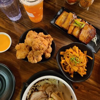Yugo Ramen - Yugo ramen, spicy bamboo shoots, chicken karaage, roasted pork belly and I LYCHU boba drink. - Ramen Near Me - Newark, California Yugo Ramen - Yugo ramen, spicy bamboo shoots, chicken karaage, roasted pork belly and I LYCHU boba drink. - Ramen Near Me - Newark, California