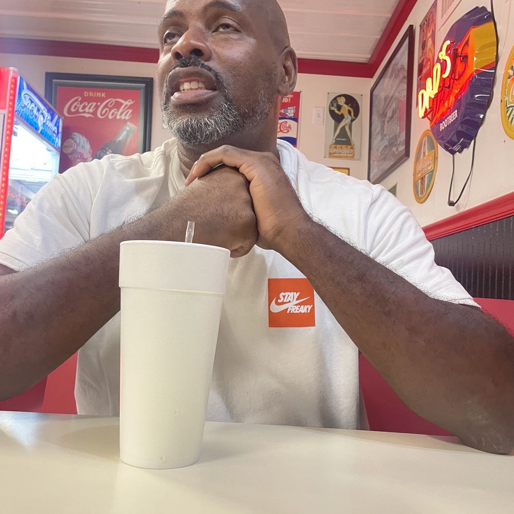 Bae waiting on his burger wondering why they asked him if he was ok because he kept walking in and out waiting for me to come in. Bae waiting on his burger wondering why they asked him if he was ok because he kept walking in and out waiting for me to come in.