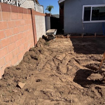 Romeo Ruiz General Construction - Digging for new sprinklers and prepping for grass and cement poured along side of house - General Contractors Near Me - South El Monte, California Romeo Ruiz General Construction - Digging for new sprinklers and prepping for grass and cement poured along side of house - General Contractors Near Me - South El Monte, California