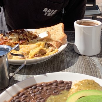 Cafe M - Wet Breakfast Burrito and Miguel Moraga (ordered as a scramble). - Breakfast & Brunch Near Me - Berkeley, California
