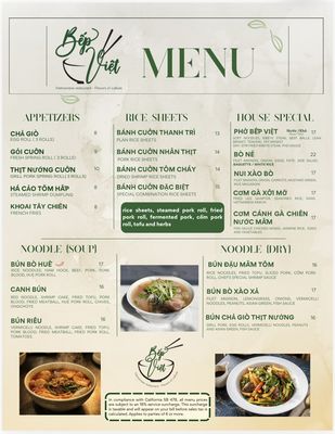 Menu photo 8 Bếp Việt Fountain Valley, CA Menu photo 8 Bếp Việt Fountain Valley, CA