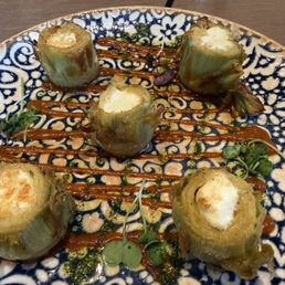Goat Cheese Stuffed Artichoke Flowers Goat Cheese Stuffed Artichoke Flowers