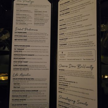 The Green Room - Menu as of 12/23/2022 - Cocktail Bars Near Me - Burbank, California