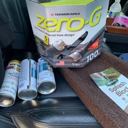 Lowe's Home Improvement - Spray Paint. Water hose.