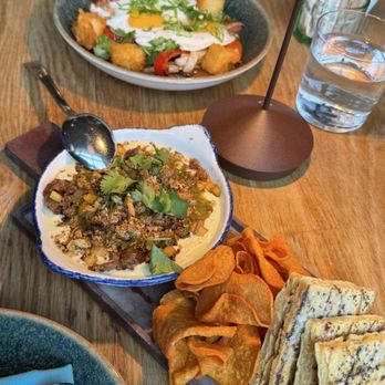 Cabra - Skirt Steak or Eggplant Saltado* Hot Chorizo and Queso Dip - Peruvian Near Me - Chicago, Illinois