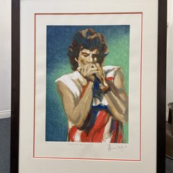 Whites Art, Framing & Restoration Gallery - Framing - Limited edition artwork with double fabric mat, sustainably sourced walnut frame and 99% UV filtration glass
