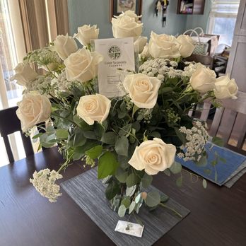 Four Seasons Flowers - 25th year wedding anniversary, 25 gorgeous white roses for my bride. - Florists Near Me - San Diego, California