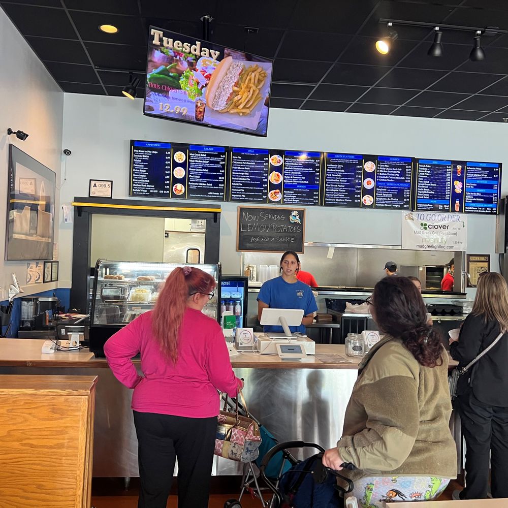 Mad Greek Grill - Menu boards and ordering area - Greek Near Me - High Point, North Carolina Mad Greek Grill - Menu boards and ordering area - Greek Near Me - High Point, North Carolina