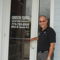 Cornerstone Pediatrics - Dr. Aponte's spirit of excellence for rendering the best pediatric care on the Treasure Coast, led him to his practice, where...