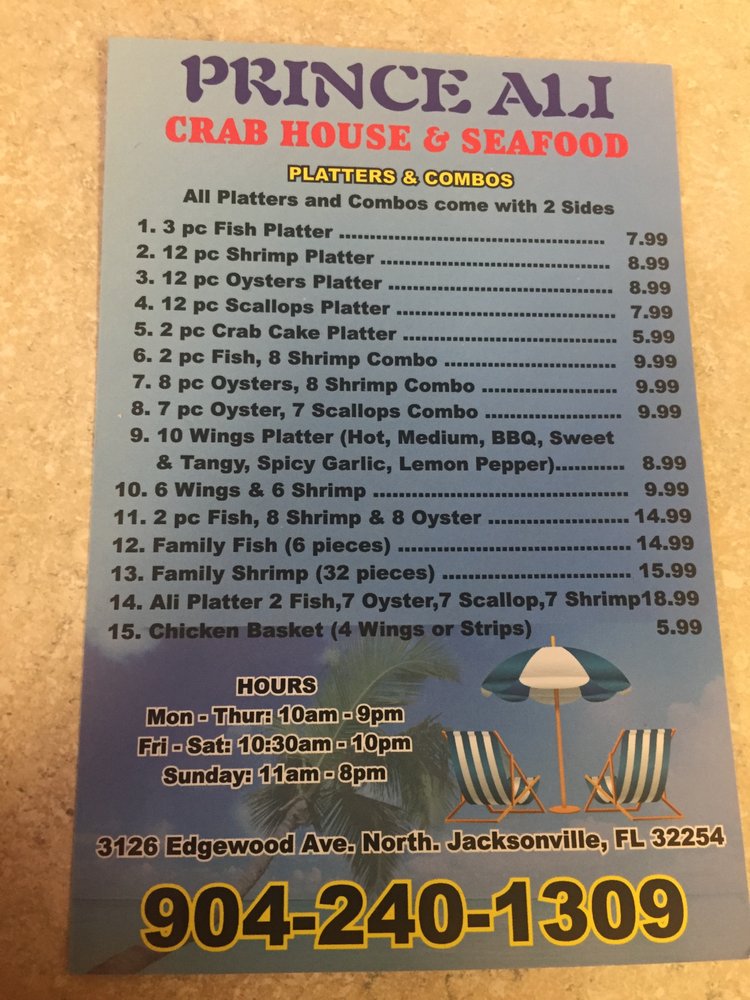 PRINCE ALI CRAB HOUSE & SEAFOOD Updated August 2024 3126 Edgewood