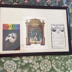 Phantom of the Opera playbills and art