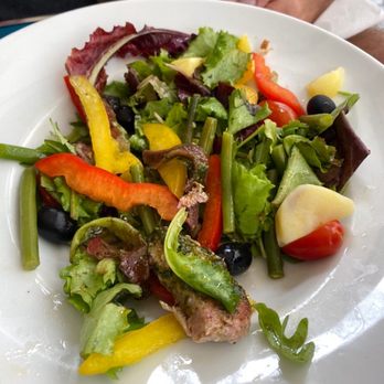 Café du Centre - My shared portion of the Niçoise salad. Seriously that's less than half the salad, but amazing. The grilled Tuna was perfection! - Bars Near Me - Paris, 75 Café du Centre - My shared portion of the Niçoise salad. Seriously that's less than half the salad, but amazing. The grilled Tuna was perfection! - Bars Near Me - Paris, 75