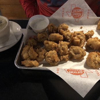Cotton Patch Cafe - Chicken & Dumplings with Fried Mushrooms - American Near Me - Abilene, Texas