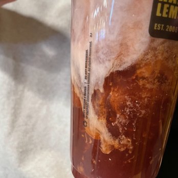 Happy Lemon - Edmonds - Strawberry black tea with cheese foam. Should be blended but it wasn't but this was a soft opening. All good - Bubble Tea Near Me - Edmonds, Washington