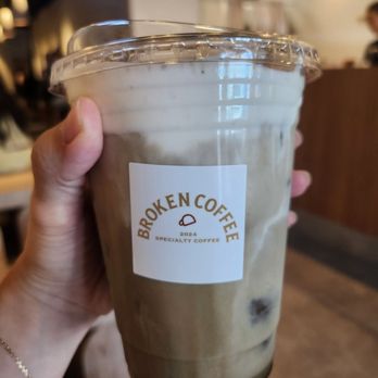 Broken Coffee - Spring Mountain - Broken Cream Hojicha Latte - Coffee & Tea Near Me - Las Vegas, Nevada