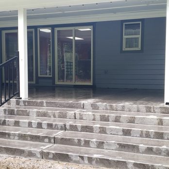 Sione's Concrete Construction Group - Day 4 - Finished and Stamped Concrete and installed railing. - Masonry/Concrete Near Me Sione's Concrete Construction Group - Day 4 - Finished and Stamped Concrete and installed railing. - Masonry/Concrete Near Me