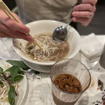 Pho 37 - Vietnamese iced coffee (drip) and their equivalent of hiise special, opted for a thicker flat noodles. Yum yum! - Vietnamese Near Me - Vancouver, British Columbia Pho 37 - Vietnamese iced coffee (drip) and their equivalent of hiise special, opted for a thicker flat noodles. Yum yum! - Vietnamese Near Me - Vancouver, British Columbia