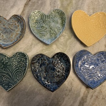 The Studio Fairfield - Heart trinket dishes - Art Classes Near Me - Fairfield, Connecticut