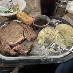 Hacienda Steakhouse - Prime rib with baked potato