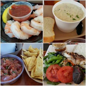Bear Flag Fish - Shrimp cocktail, clam chowder, ahi tuna poke & halibut small plate - Seafood Near Me - Newport Beach, California