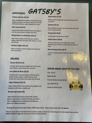 Menu photo 1 Gatsby's Novi, MI Menu photo 1 Gatsby's Novi, MI