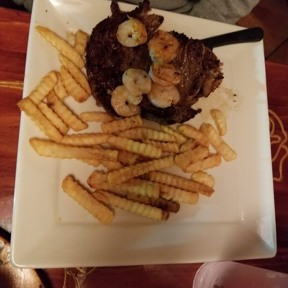 El Tapatio Mexican Restaurant - Steak with shrimp and fries. - Mexican Near Me - Wilson, North Carolina