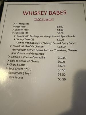 Menu photo 1 Whiskey Babes Winchester, CA Menu photo 1 Whiskey Babes Winchester, CA