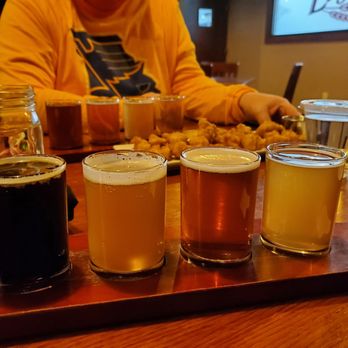 Engrained Brewing - a row of beer glasses - Breweries Near Me - Springfield, Illinois