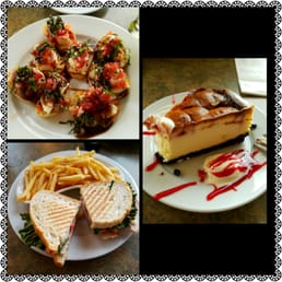 Appetizers: bruscetta bread , Turkey artichoke panini , and rooby dooby cheescake. All of it was DELICIOUS. Appetizers: bruscetta bread , Turkey artichoke panini , and rooby dooby cheescake. All of it was DELICIOUS.