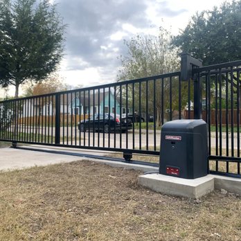 Iron Fence Services, LLC - Driveway Gate with LiftMaster Gate Opener - Fences & Gates Near Me - Lancaster, Texas Iron Fence Services, LLC - Driveway Gate with LiftMaster Gate Opener - Fences & Gates Near Me - Lancaster, Texas